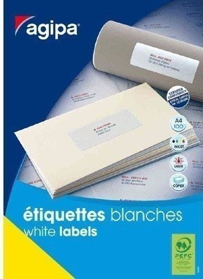 APLI Boîte de 1400 étiquettes blanches 99,1x38,1