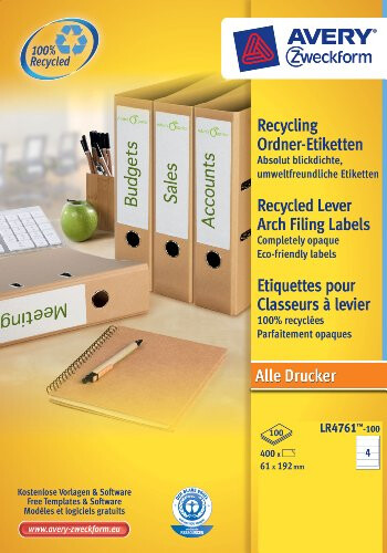 Avery Folder Labels, 192x61mm (L4761-100)