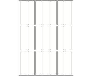 Vielzwecketiketten weiß 13x50 mm Papier matt 672 St.