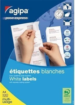 APLI �tiquettes d'exp�dition 39 x 105 mm, blanches (119002)