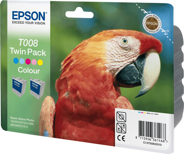 Epson T008 couleurs double pack