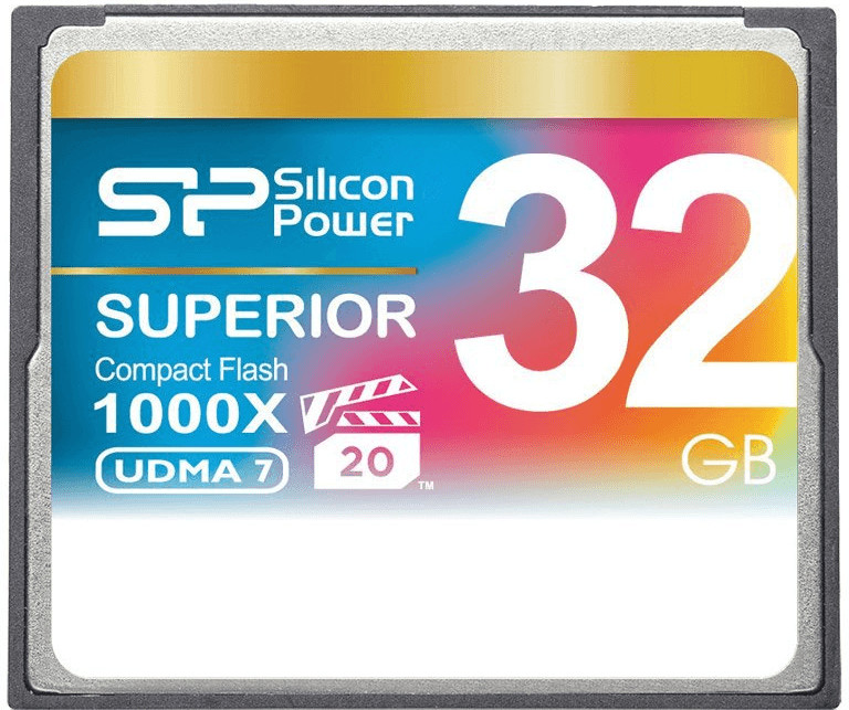 Silicon Power Compact Flash 32 Go 1000x (SP032GBCFC1K0V10)