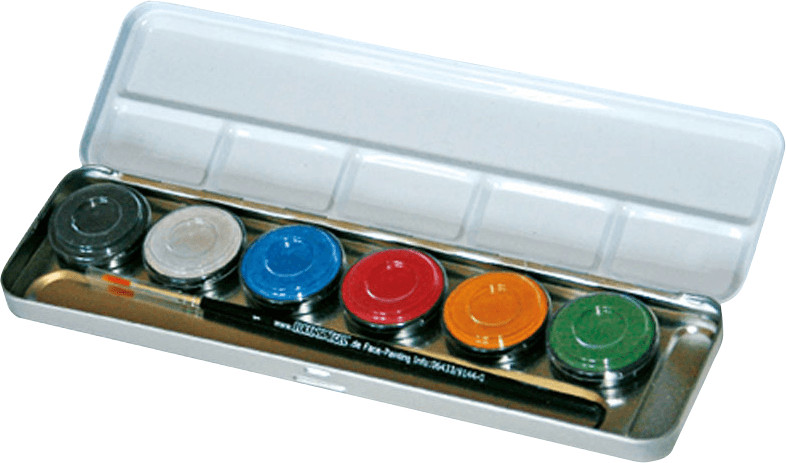 Eulenspiegel Palette de maquillage 6 couleurs brillantes