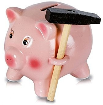 Out Of The Blue Ceramic Piggy Bank with Hammer