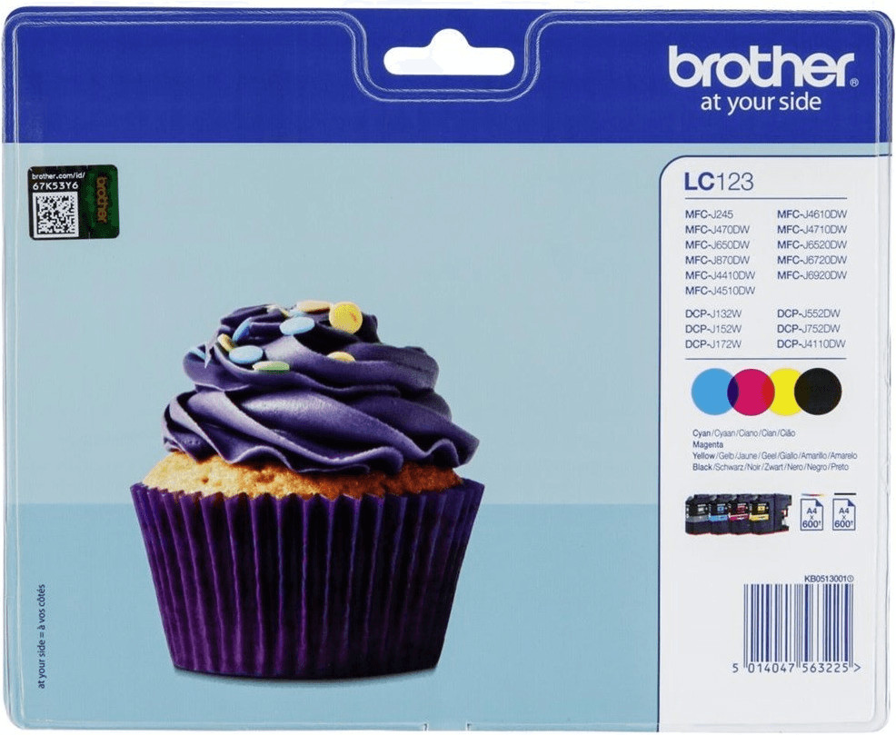 Brother LC-123 Multipack 4 couleurs (LC123VALBPDR)