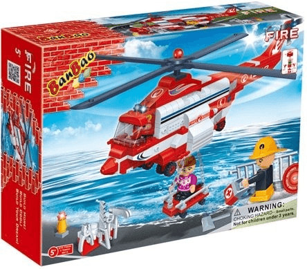 Banbao Fire - Boîte hélicoptère de pompiers (8315)