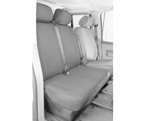 Walser Transporter Sitzbezüge Auto kompatibel mit VW T5, Doppelbank hinten,  Auto Sitzbezüge aus Kunstleder, Sitzschoner Auto, Auto Sitzauflagen Set