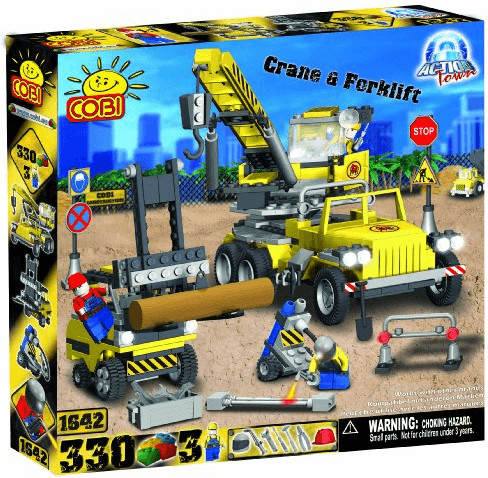 Cobi Action Town Crane and Forklift (330 Piece)