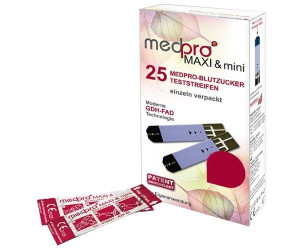 medpro® MAXI & mini Blutzucker-Teststreifen 2x25 Stück 