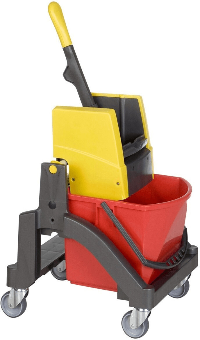 VERMOP Wet mopping trolley Aquva 1 X 17 L, yellow