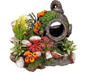 Nobby Aqua Ornaments Helm mit Pflanzen (13,5 x 11 x 12 cm)