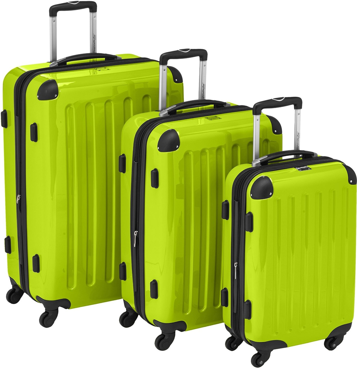 Hauptstadtkoffer Alex 4 Wheel Trolley-Set 55/65/75 cm apple green
