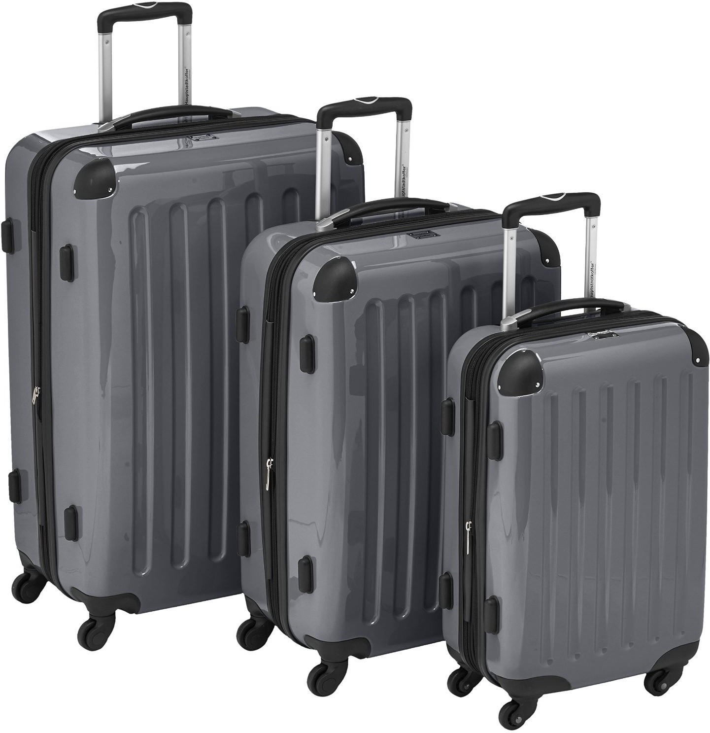 Hauptstadtkoffer Alex 4 Wheel Trolley-Set 55/65/75 cm TSA titan