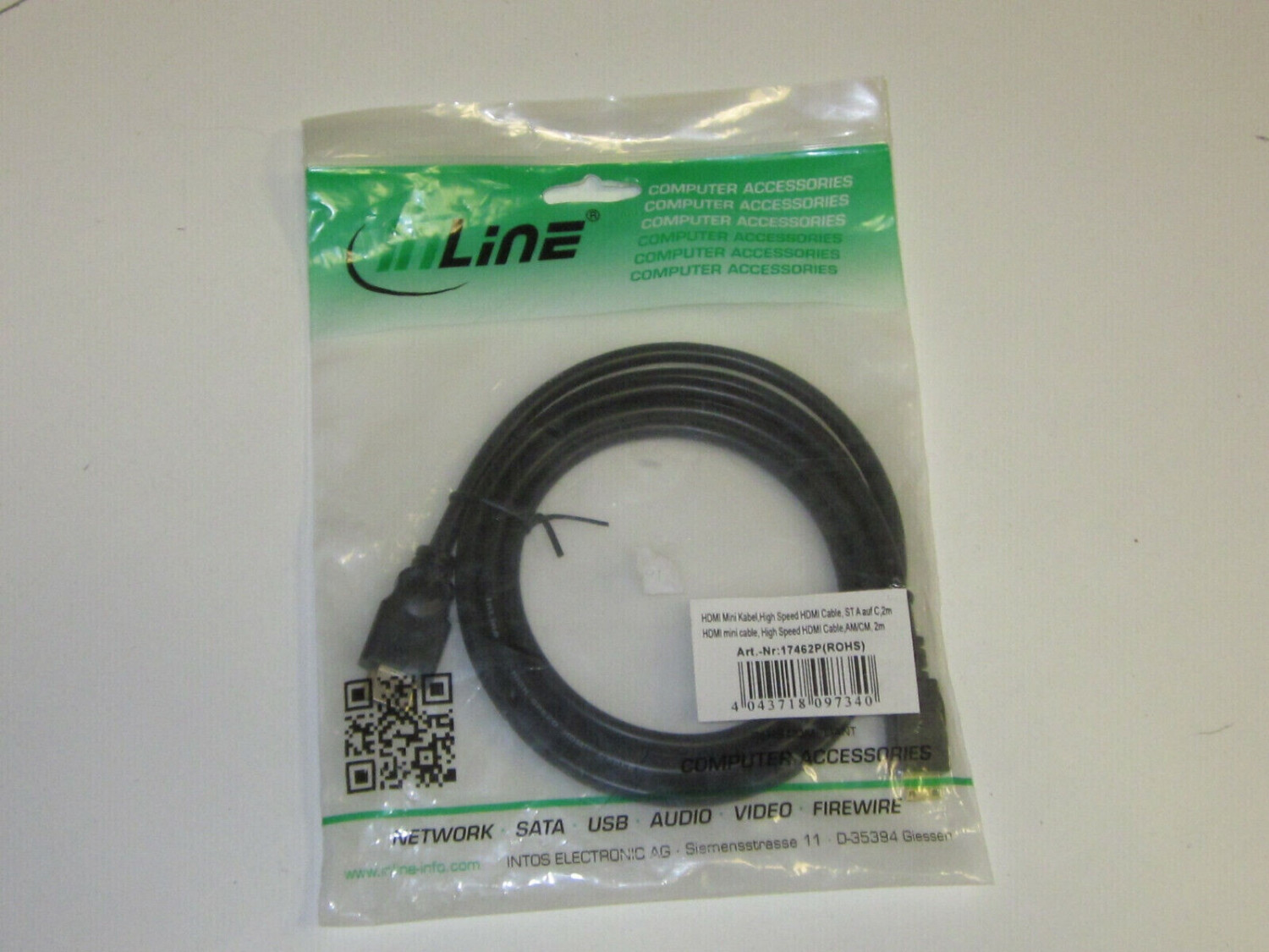 InLine Mini HDMI (1.3) contacts dorés