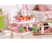 Chaise Haute Miniature Pour Poupée - Accessoire Maison De Poupée - Design Mignon En Rose - Pour Jeu D'imitation, Repas Poupon - Compacte Et Légère