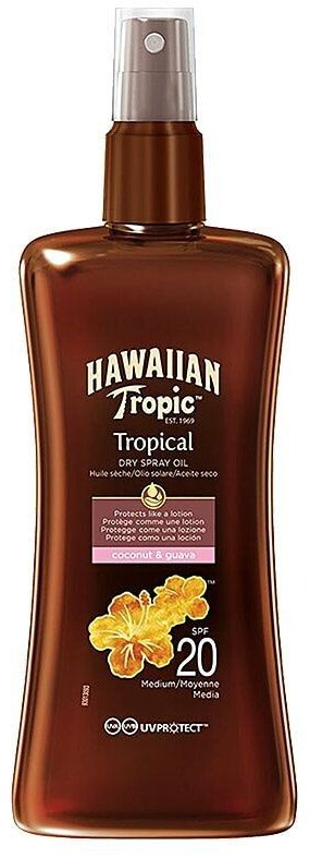 Hawaiian Tropic Huile sèche enrichie à la noix de coco SPF 20 (200 ml)