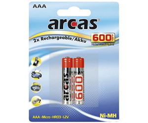 ARCAS AAA Rechargeable Batterie Ni-MH micro HR03 1,2V 