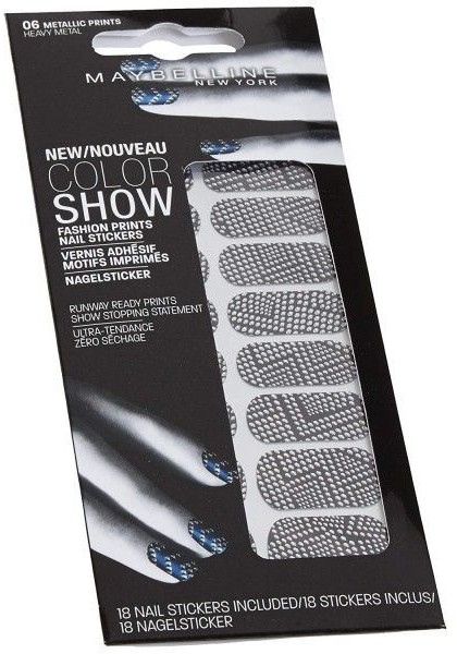 Gemey Maybelline Stickers vernis à ongles motifs imprimés (18 pièces)