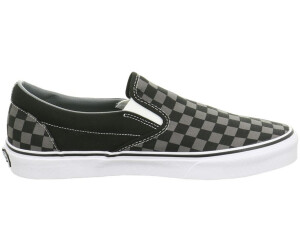 vans checkerboard slip on black and grey