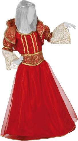 Atosa Medieval Queen Costume for girls