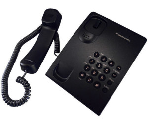 Téléphone fixe Panasonic KX-TS500EXB Noir PANASONIC BBS0403000 Pas Cher 