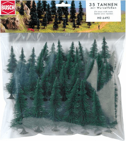 Busch Model 35 Sapins avec racines (6492)
