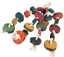 Flamingo Jouet pour perroquet avec cordes et accessoires (25 x 50 cm)