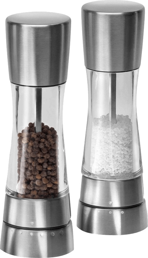 Cole & Mason Coffret moulins sel et poivre Derwent 19 cm argent