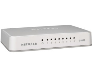 Commutateur NETGEAR Port Ethernet 10/100/1000 Mbps 8 Port Gigabit Blanc 