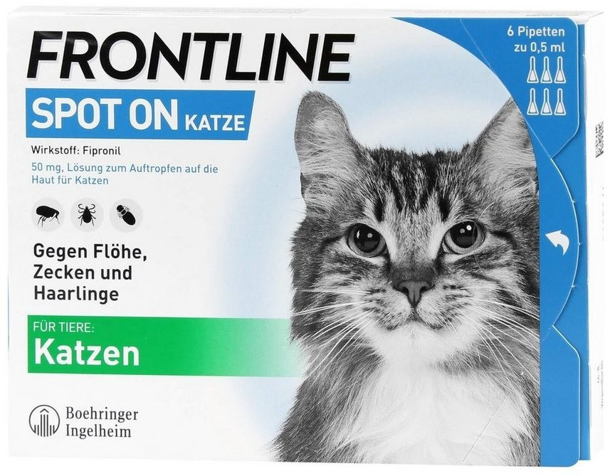 Frontline Spot on chat 6 pipettes