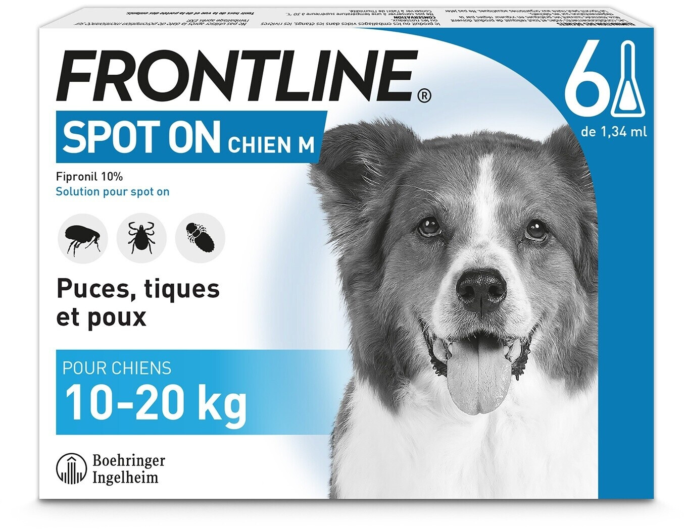 Frontline Spot on chien M 6 pipettes