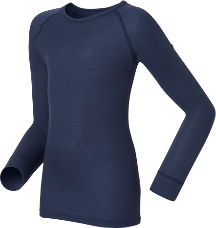 Odlo Shirt l/s crew neck Warm Kids navy (10459)