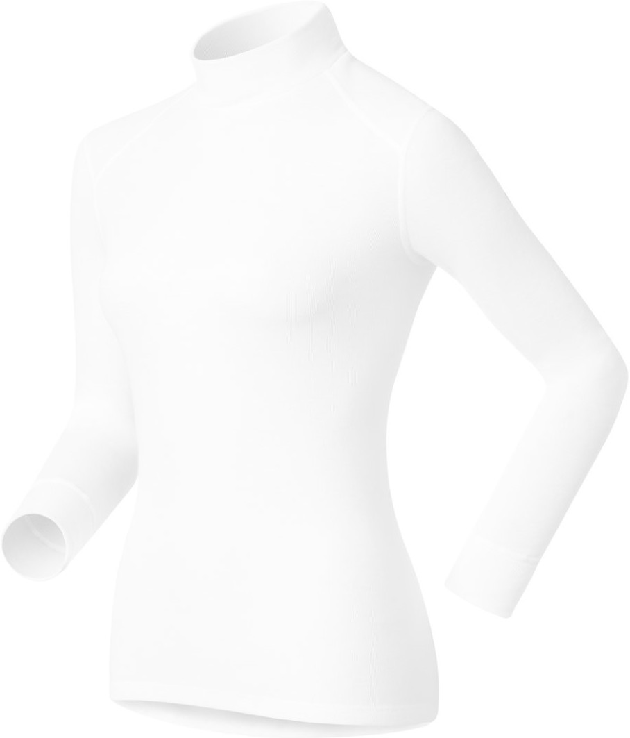 Odlo T-shirt chaud femme Warm manches longues col montant blanc