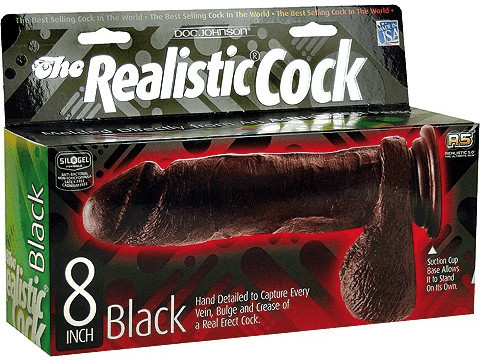 Doc Johnson The Realistic Cock noir (20 cm)