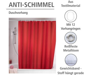 Effen polyester douchegordijn met ringen - beige - Arvix