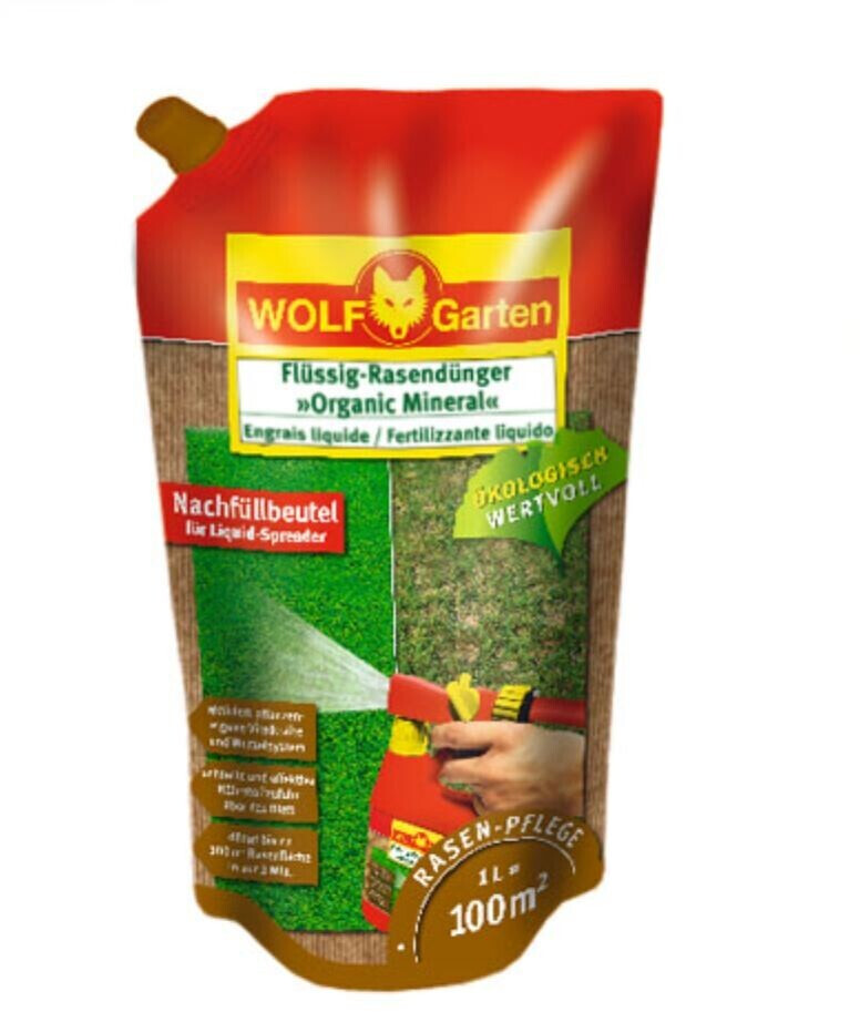 WolfGarten FlüssigRasendünger LO 100 R 1 Liter (Nachfüllpack) ab 12