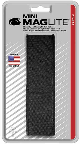 Maglite Mini Maglite 2-Pile AA Étui de Ceinture en Nylon Noir pour Torche