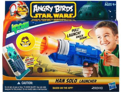 Pistolet Nerf Star Wars Angry Birds (Han Solo) avec boule en mousse, Nerf  et jeux de tir