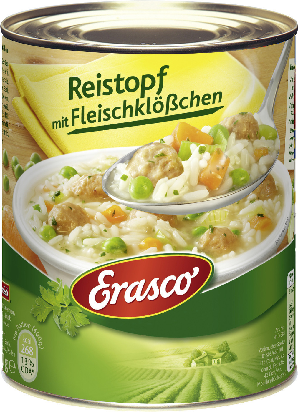 Erasco Reistopf mit Fleischklößchen (800 g) ab 3,29 € | Preisvergleich ...