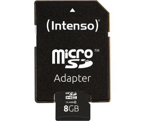 Carte micro-sd 8gb classe 10 - intenso pas cher - Carte SD, microSD - Achat  moins cher