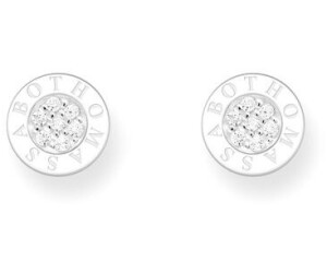 Orecchini A Borchia Thomas Sabo Zirconia Nera - Argento Sterling 925