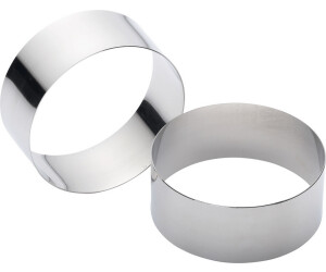 Kitchen Craft KCRINGLRG Set of Two Stainless Steel Large Cooking Rings