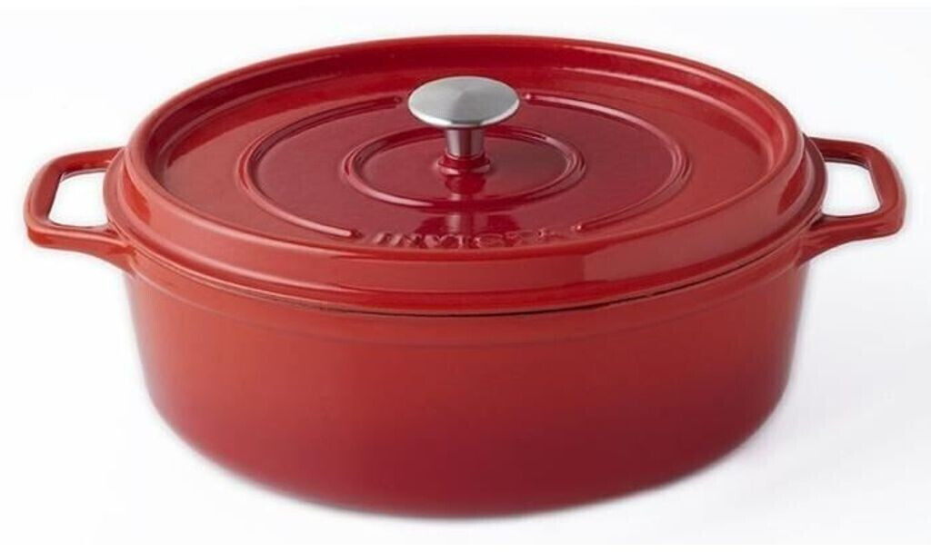 Invicta Cocotte ovale en fonte 33 cm rubis