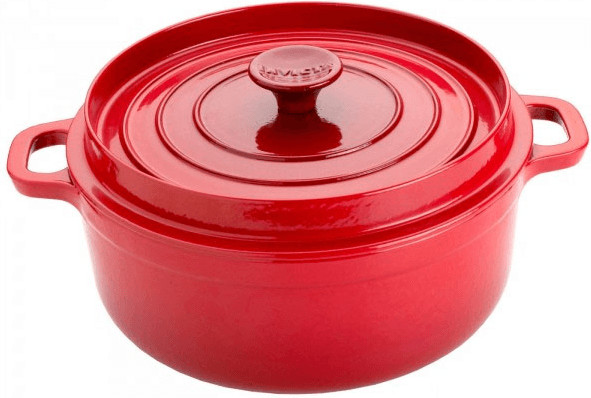 Invicta Cocotte ronde en fonte 22 cm, rubis