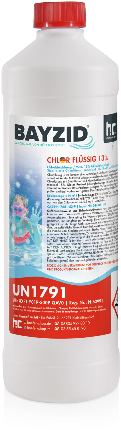 Höfer Chemie Chlore liquide actif 13 à 16%