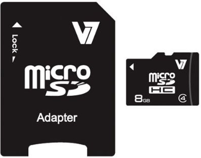 V7 MicroSDHC 8 Go Classe 4 (VAMSDH8GCL4R-2E)