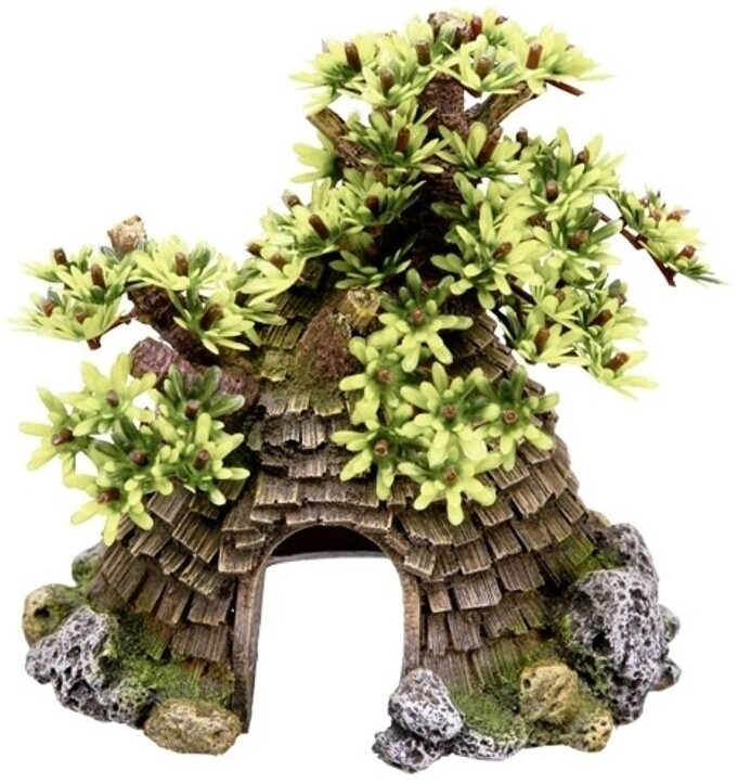 Nobby Aqua Ornaments "Häuschen mit Baum" (17 x 14,5 x 17,5 cm)