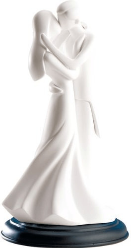 Dekoback Bride and Groom Wedding Cake Porcelain Figurine
