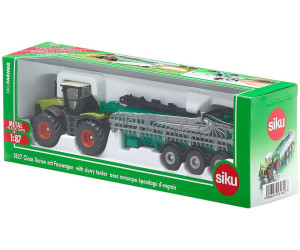 SIKU Spielzeug Modell Claas Xerion Traktor Schlepper mit Fasswagen Anhänger 1827 