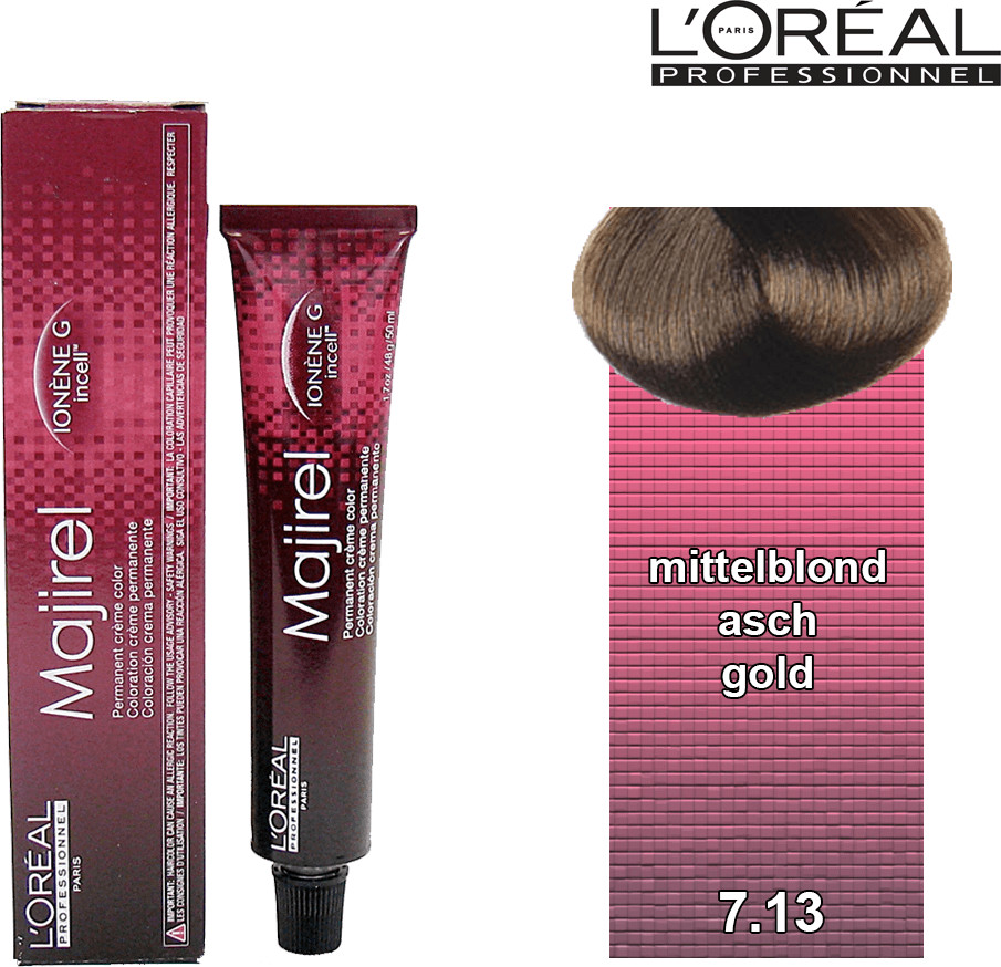L'Oréal Majirel 7.13 blond cendré doré (50 ml)